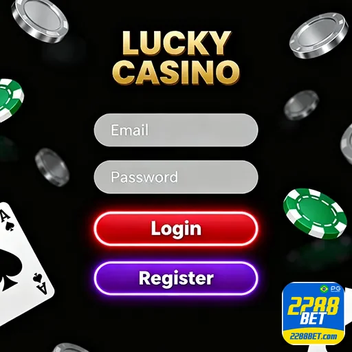 Tela de login de cassino com destaque para ofertas promocionais